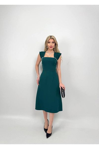 MAMMY Pearl Detail Midi Dress