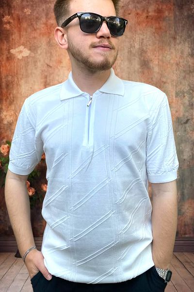 BİRBEYSTORE Μπλουζάκι Polo Neck Άνετο Ανδρικό Πλεκτό Ύφασμα