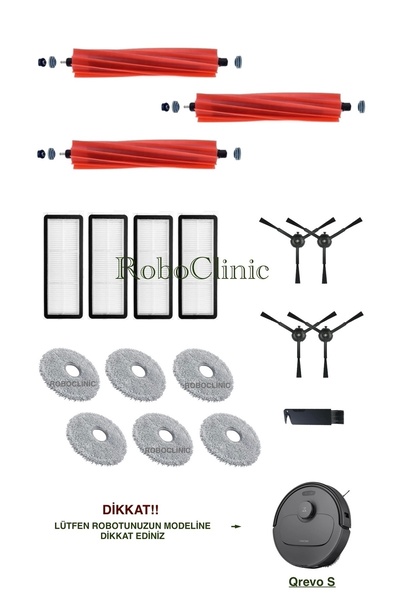 Roboclinic Perie de schimb compatibilă cu aspiratorul robot Roborock Qrevo S,...