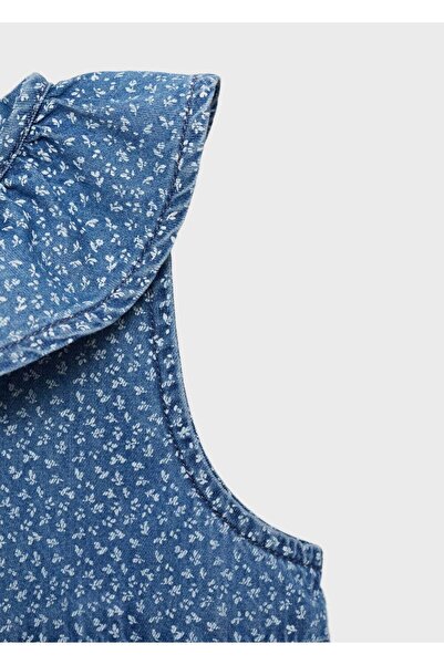 MANGO Baby Bebe Yaka Denim Elbise