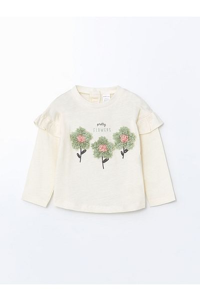 LC Waikiki New Season Crew Neck Floral Baby Girl Blouse and Leggings 2-Piece - S55202Z1