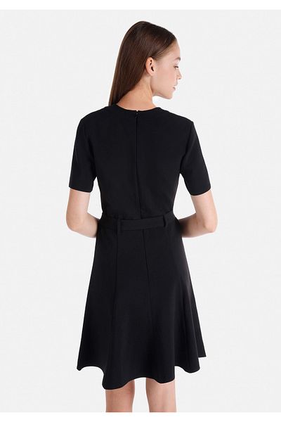Colin's Дамска черна рокля с къс ръкав Slim Fit