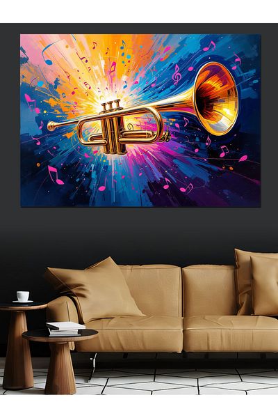 Tablomega Pictură decorativă cu trompetă de culoare abstractă