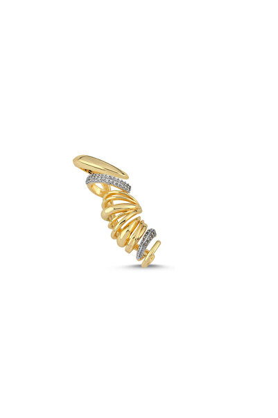 Venus Design Çelik Taşlı Çoklu Kıkırdak Küpe