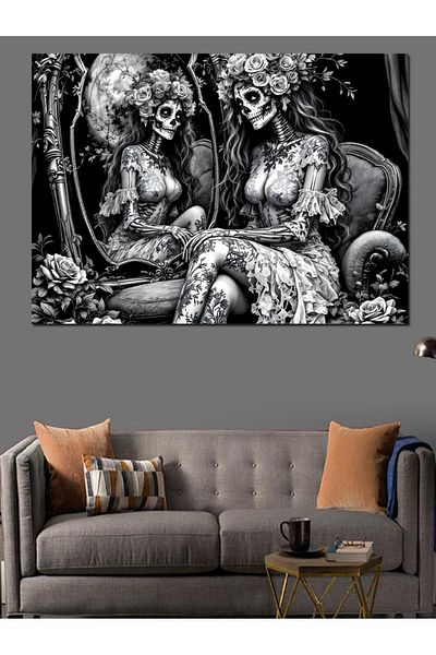 Tablomega Pictură decorativă pentru scenă mistică alb-negru