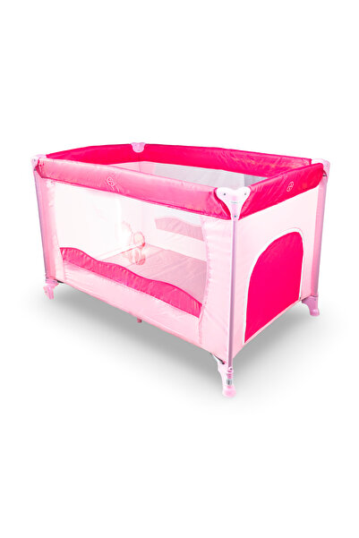 molody حظيرة أطفال محمولة | ناموسية، سحاب، وعجلات | ساحة لعب واسعة | من 0 إلى 3 سنوات | وردي