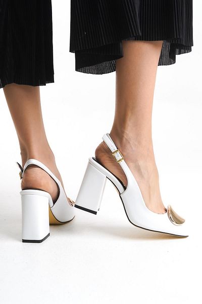 Niloshka More White Patent Leather Accessory Gova Women's Shoes