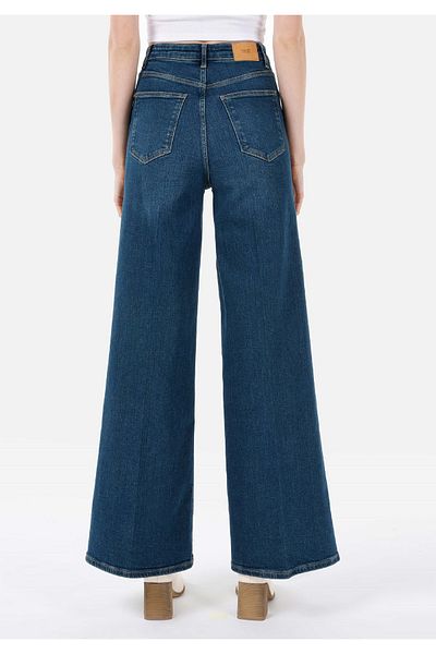 Colin's 920 Pantaloni de damă, albaștri, cu talie înaltă, cu picioare super late, Elsa