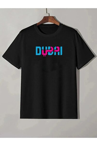 Ferhatlı Tricou negru oversize cu imprimeu Dubri