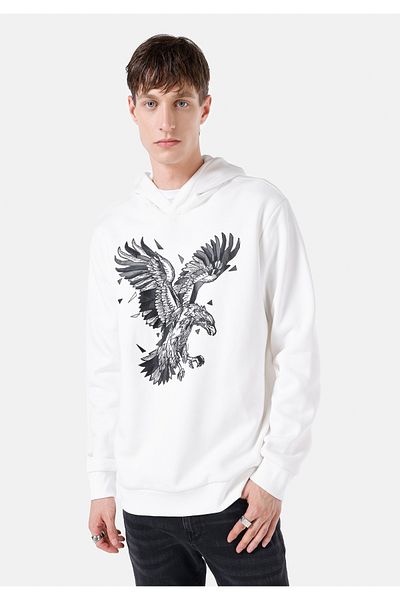 Colin's Мъжки бял суичър Regular Fit