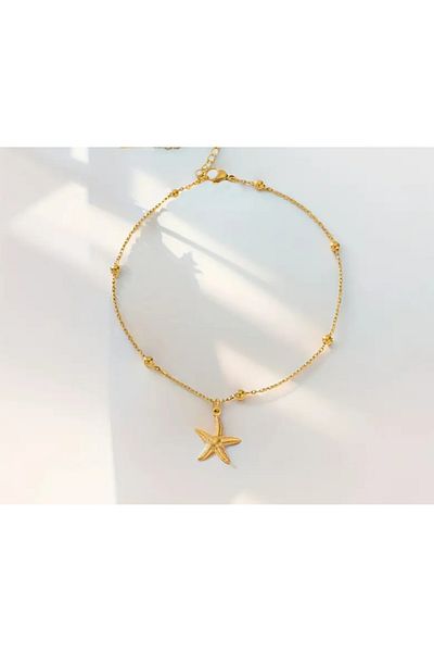 MYSTERY TAKI AKSESUAR Star of the Sea Gold Chain Necklace