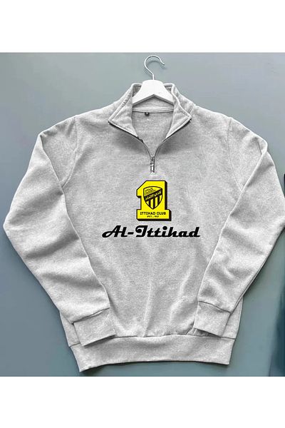 Pisa Art Φούτερ Al-Itihad με μισό φερμουάρ με μπροστινό μεσαίο γράμμα