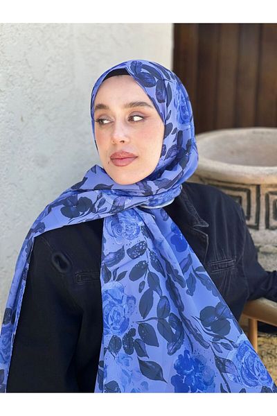 Modakaşmir Rosa Pattern Prose Shawl