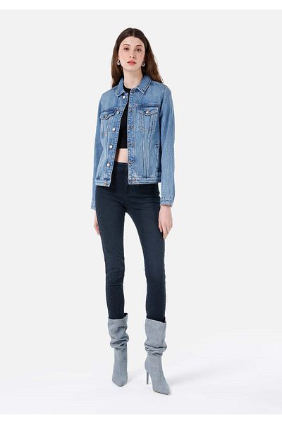 Colin's 759 Lara Skinny Fit, talie medie, picior super îngust, pantaloni de jeans albaștri pentru femei