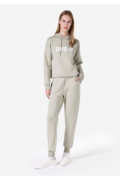 Colin's Pantaloni de sport verzi pentru femei, slim fit, cu talie medie