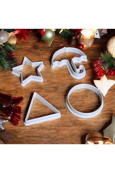 farklı bir hediye Squid Game Cookie Mold Umbrella / Star / Triangle / Round 4-Piece Cookie Mold