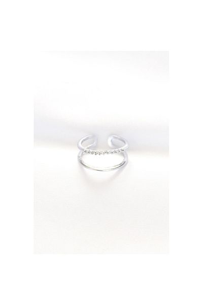 Skygo Silver Color Adjustable Ring with 2-Look Waterway Design - Tj-Byk3135