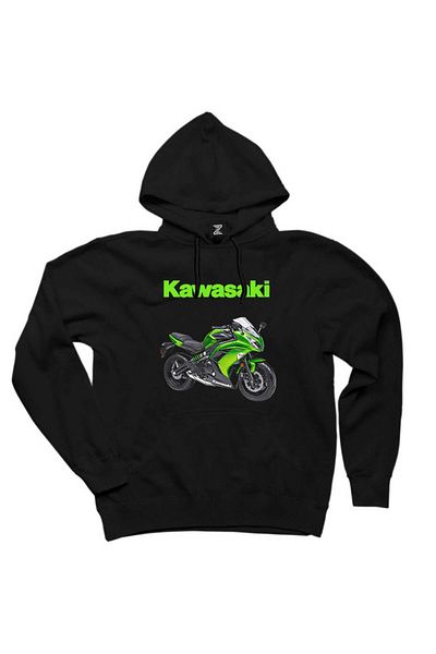 Pisa Art Суитшърт с качулка Kawaski Ninja 650R черен
