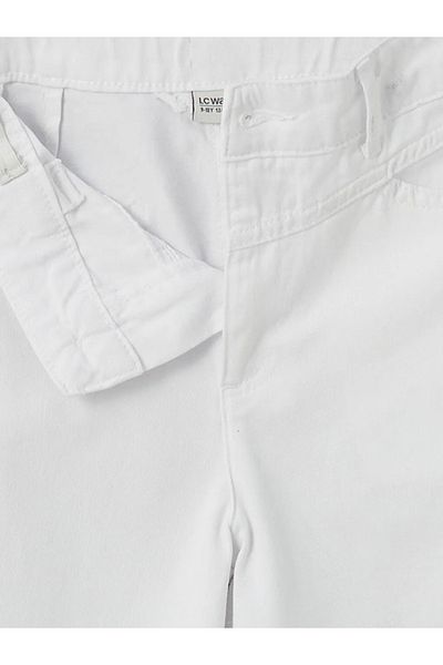 LC Waikiki Lcw Kids White Waist Adjustable Elastic Girls' Trousers