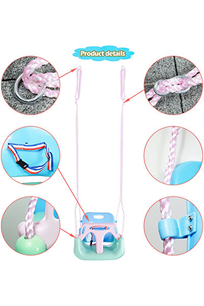 Generic 3-in-1 Kids Swing Seat for Indoor Outdoor