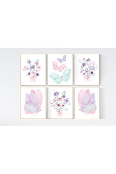 FORONEUS Set de pictură din 6 piese pentru camera copiilor și bebelușilor cu ...