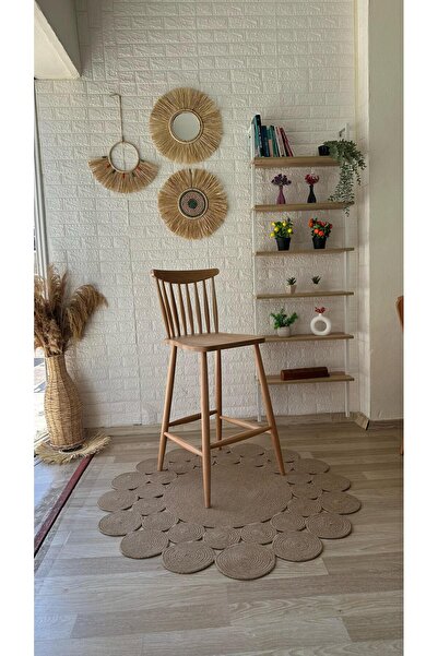 silla Concept Yıldız Bar Sandalyesi Naturel Ahşap Ada Sandalye