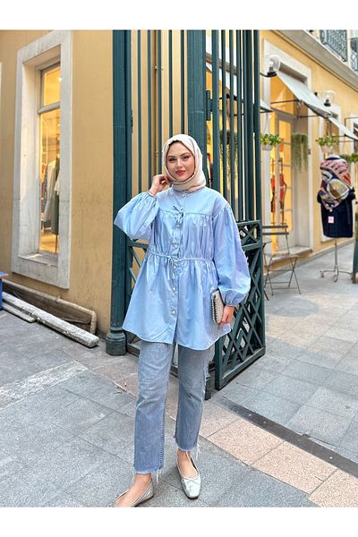 VOLT CLOTHİNG Cămașă cu mânecă cu balon pentru femei