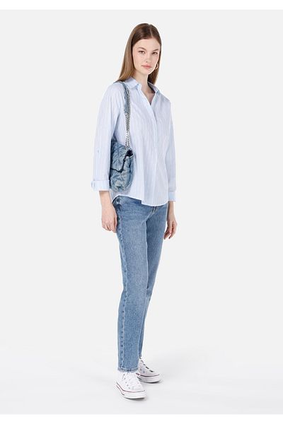 Colin's Mom Fit Shrink Leg Women's Indigo Jean Trousers