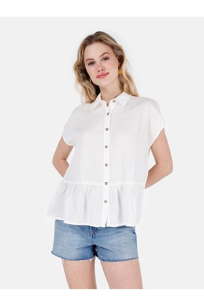 Colin's Cămașă albă de damă - design cu mâneci