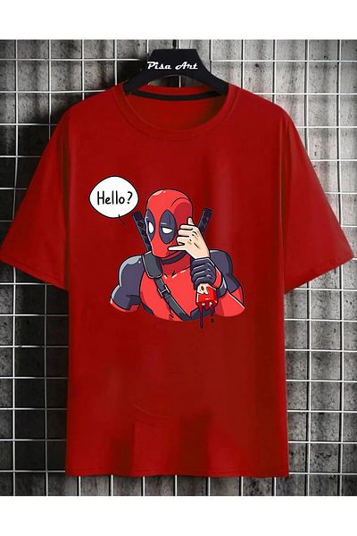 Pisa Art Deadpool Hello Custom Design Unisex T-Shirt