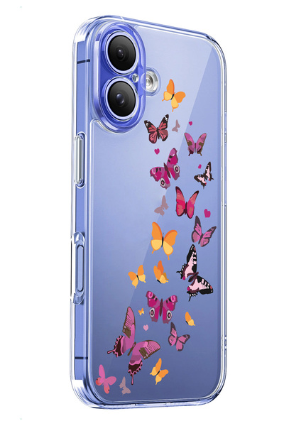 3GEN CASE İphone 16 Plus Uyumlu Desenli (Kamera Korumalı) Şeffaf Silikon Kılıf