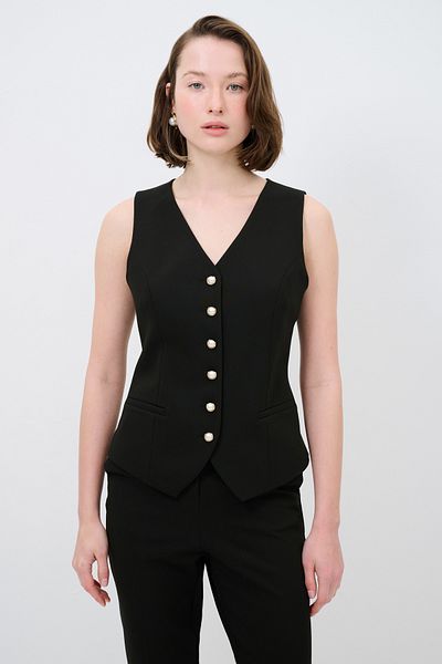 adL Buttoned V-Neck Vest