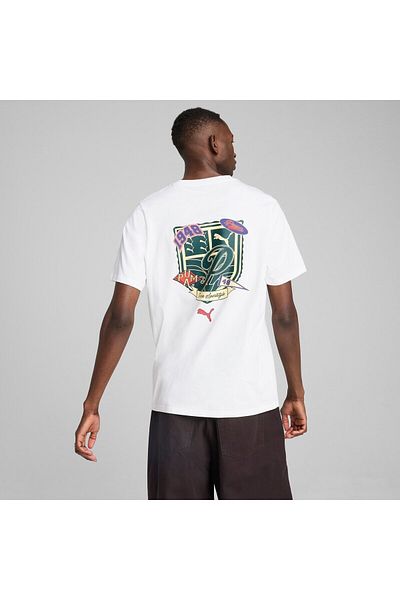 Puma Μπλουζάκι Puma Sports Legacy Graphic Tee, Λευκό, Ανδρικό