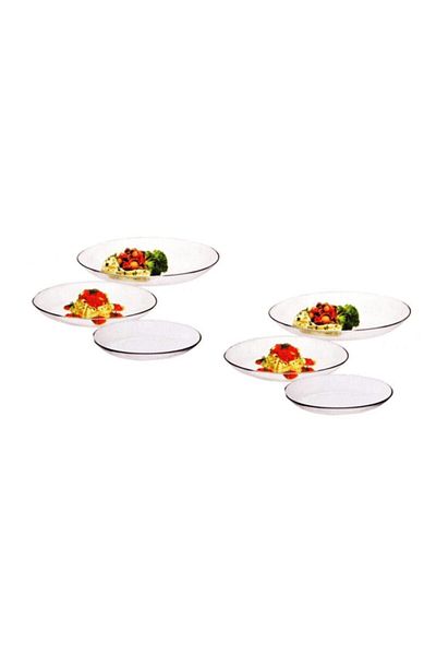 Paşabahçe 6 Piece Glass Boat Plate - Boat Plate Invitation