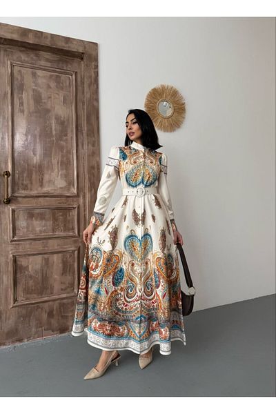 suphias Atlas Fabric Dress (BELT INCLUDED)