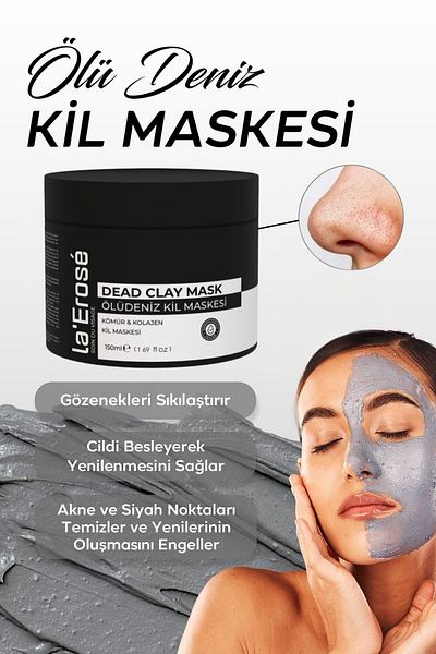 La Erose Pore ​​Firming, Anti-Aging and Anti-Blackhead Collagen Clay Mask 150ml