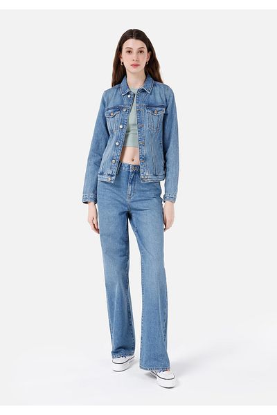 Colin's Regular Fit High Waist Wide Leg Women's Denim Jean Trousers