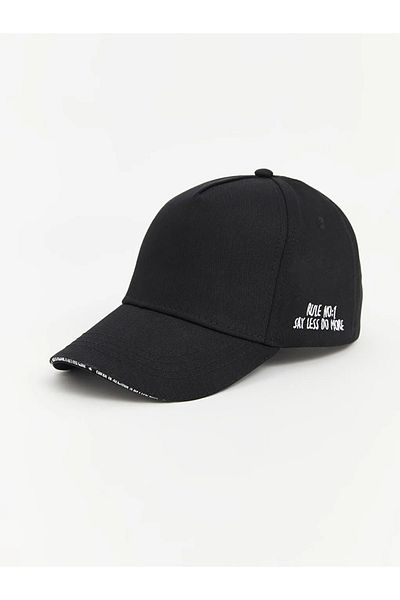 LC Waikiki Lcw Accessories Black Text Embroidered Girl's Cap Hat