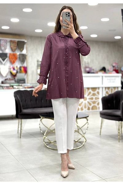 Magazin Stoned Cotton Satin Tunic