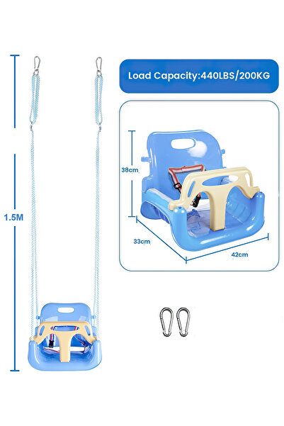 Generic 3-in-1 Kids Swing Seat for Indoor Outdoor