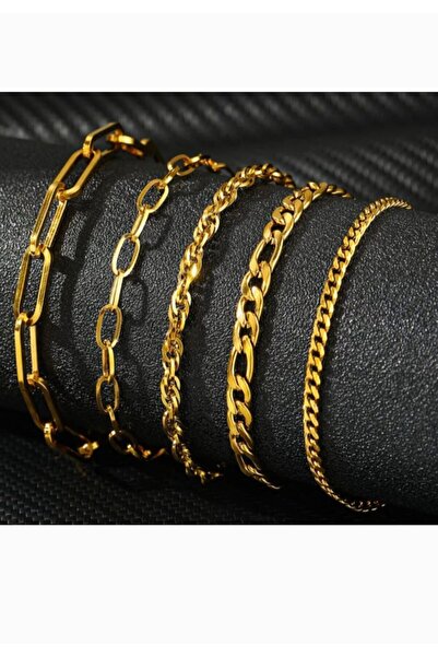 monalisatoka Gold 5'Li Bileklik Seti