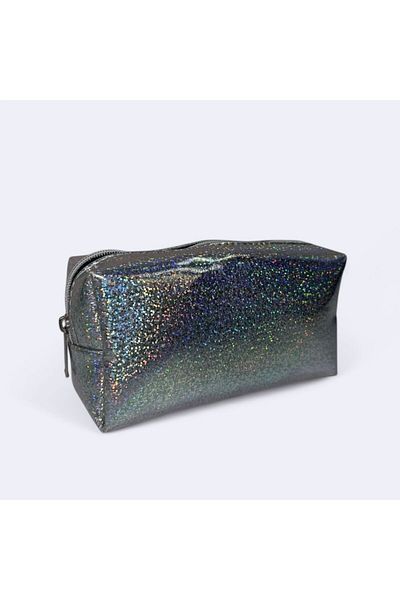 ErcanBag Glitter Leather Fabric Makeup and Pen Holder Bag