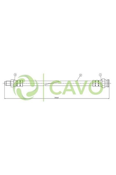 CAVO Rear Brake Hose 205 Cti Gti 1.9 85-