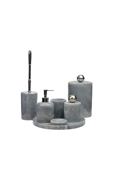 ege gross Decorative Marble Bathroom Set Set Set of 7 Large Disco Ball Brass Detailed Design Set