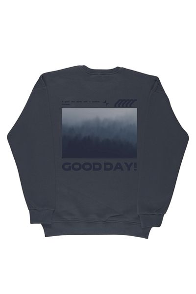 By Caspita Fashion Lenithra Good Day Back Printed Unisex Oversize Smoked Sweatshirt