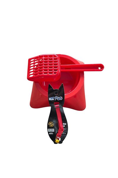 KRT Cat Food Water Bowl - Sand Shovel - Collar with Bell