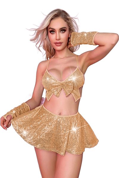 Nana & Mayka Moda 2506 Дамски клубен костюм с пайети, фентъзи бельо 2506