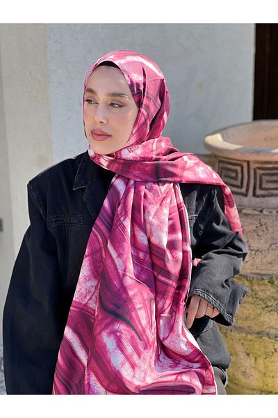 Modakaşmir Marble Pattern Twill Shawl