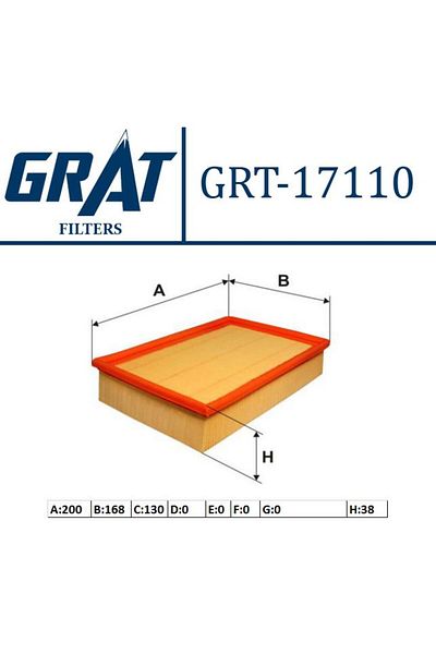 GRAT -17110 - Air Filter (Ford : Escort Zetec Clx 95-)
