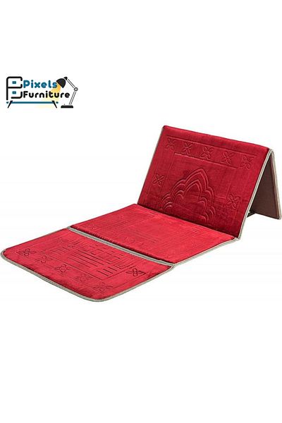 PixelsFurniture Foldable Prayer Rug with Backrest and Carrying Pocket by Pixel Furniture